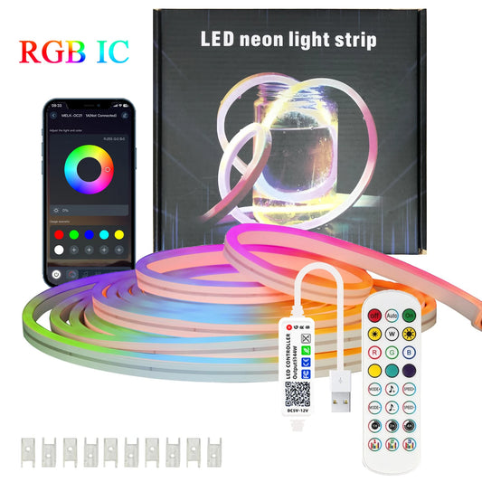Waterproof LED RGB Light Strip W/ Bluetooth and Music Sense